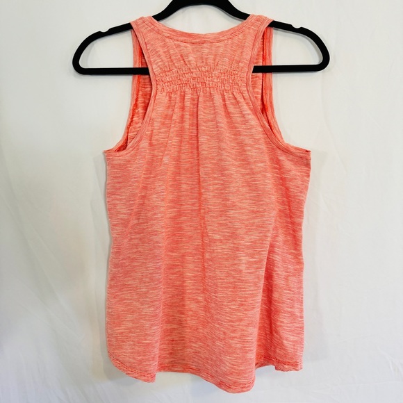 LOFT Ann Taylor Orange White Striped Tank Top Size M Sleeveless LIKE N… - Picture 2 of 7